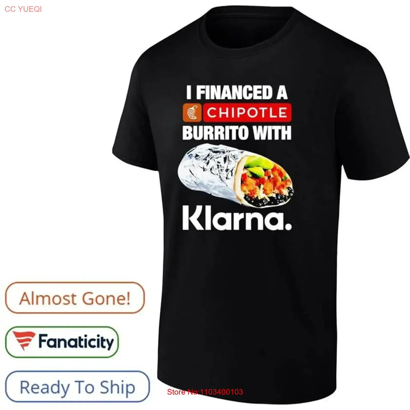 J'ai financier un burrito avec la chemise d'application Klarna vintage Lavée Légèrement Décontracté vêtements de créateur de mode Confortable Respirant