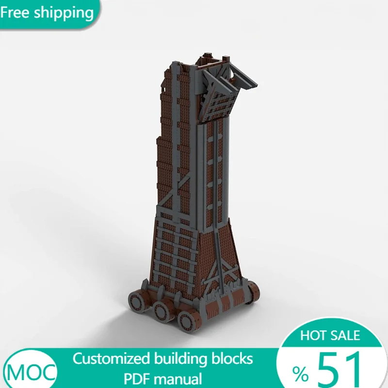 2720 PCS Urban Siege Tower Custom MOC Customize Modular Building Block Popular Simple Brick Design Model DIY Assembly Toy Gift