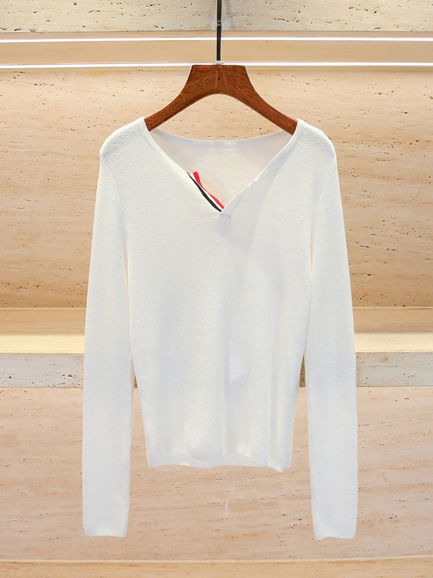 

Высококачественная женская трикотажная футболка, облегающий универсальный повседневный топ на осень-зиму, удобный дышащий мягкий средний тонкий топ