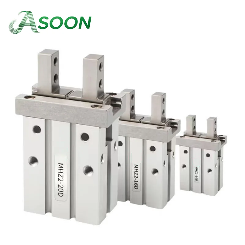 Double Acting Air Pneumatic Parallel Gripper MHZ2-10D MHZ2-16D 6D 20D 25D 32D 40D S C Aluminium Clamps Finger Cylinder