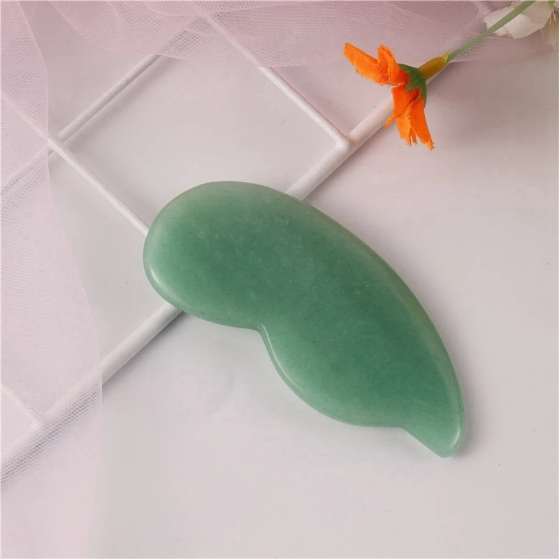 1Set rullo per massaggio facciale Guasha Board Double Heads Natural Jade Stone Face Lift Body Skin Jade Roller