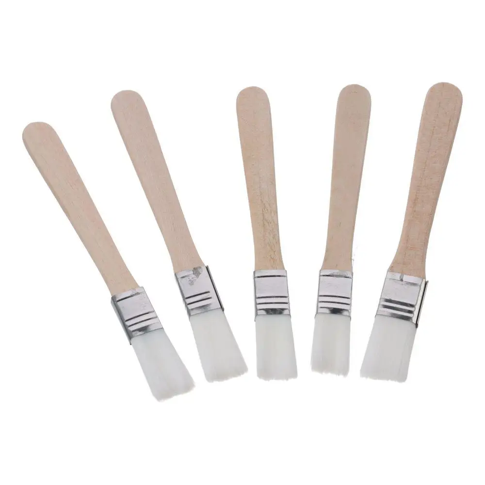 1/12Pcs Door 0.5 inch Paint Brush Nylon Bent Head Wood Handle Wall