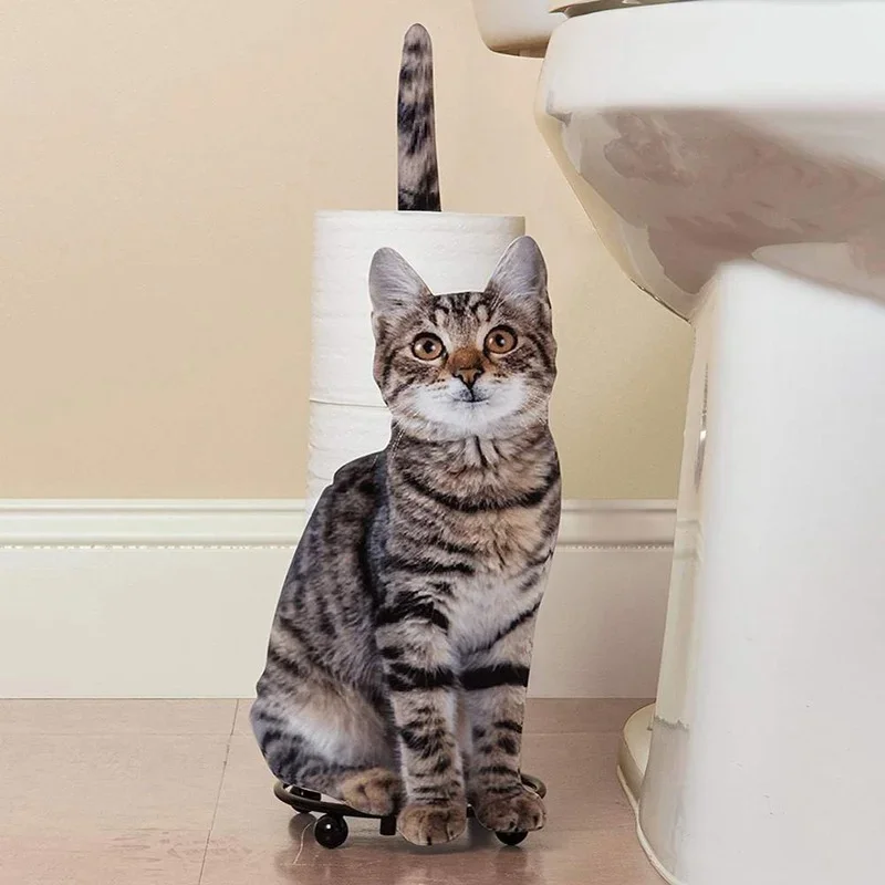 Portarrollos con forma de gato para baño – Soporte papel higiénico - imagen 3