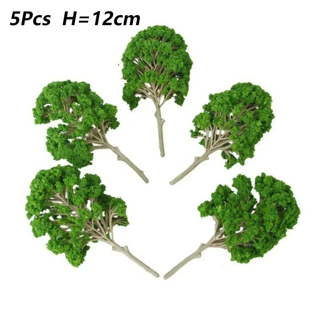 5pcs Bäume Modell Bäume Mikro landschaft DIY Ho oo Skala Dekor Skala architekto nische Modellbahn Layout Baum Gebäude DIY Größe Spielzeug