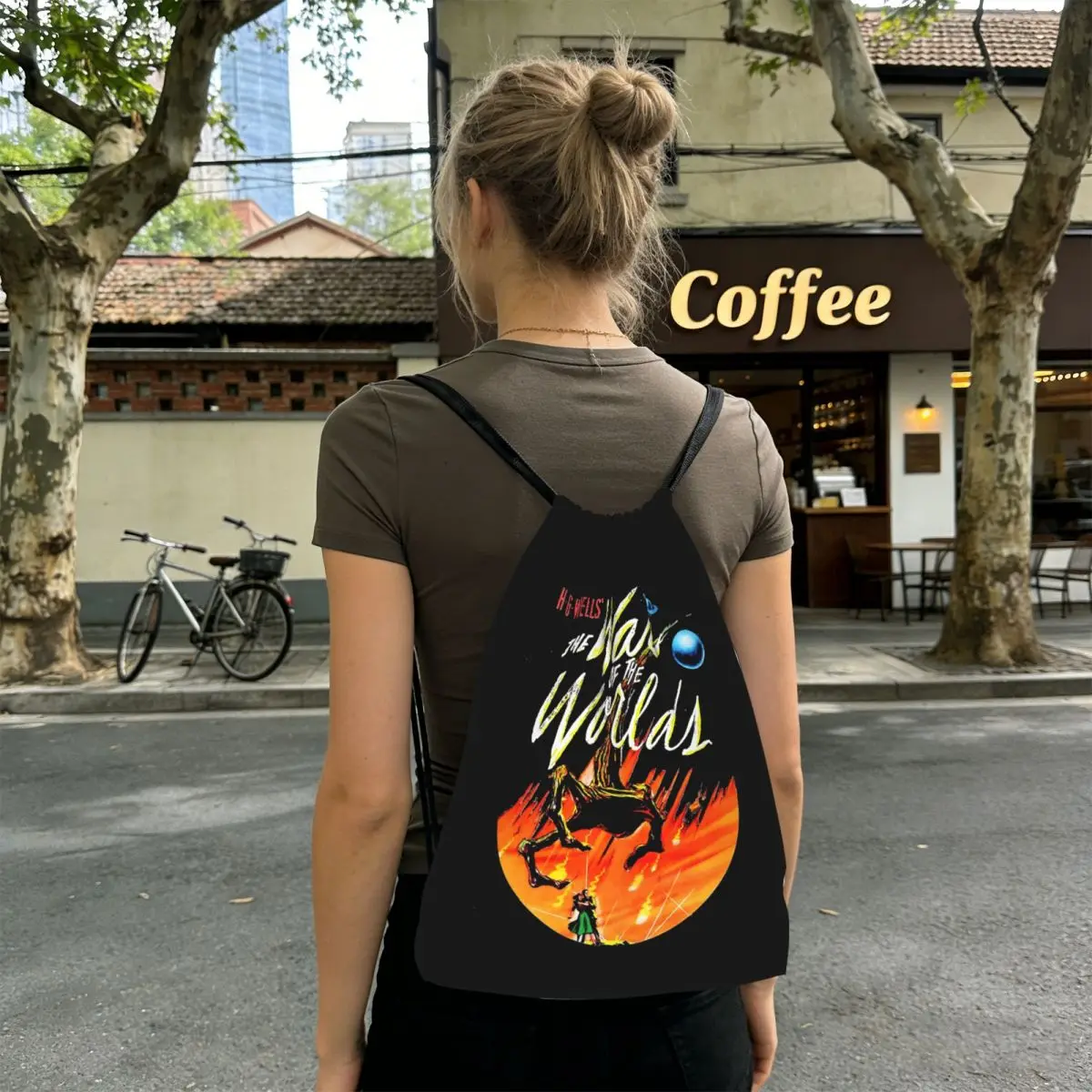 War Of The Worlds Backpacks Multi-function Drawstring Bags Sundries Bag Book Bags for Man Woman School