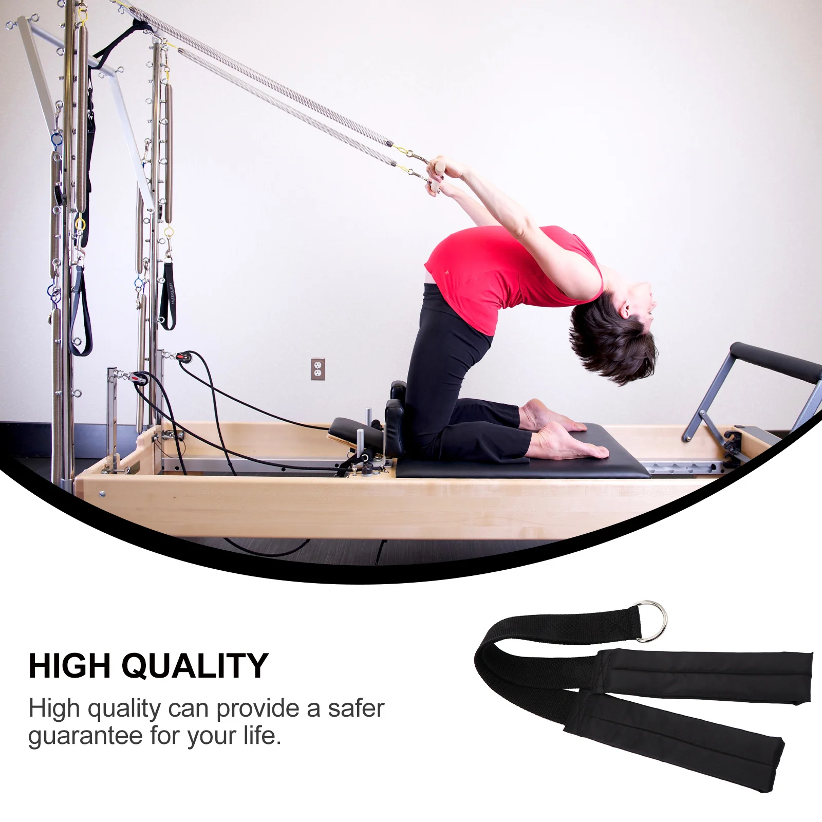 حبل للياقة البدنية ثلاثي الرؤوس، مرفق كابل من النايلون عالي التحمل لأكتاف الظهر ذات الرأسين، نظام بكرة الصالة الرياضية المنزلية