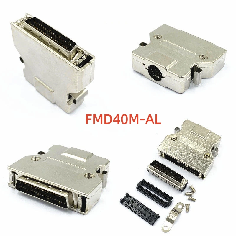

1PCS FMD40M-AL SCSI Connector Iron Shell HPDB40-pin Crimp Male Header Piercing Cable Plug