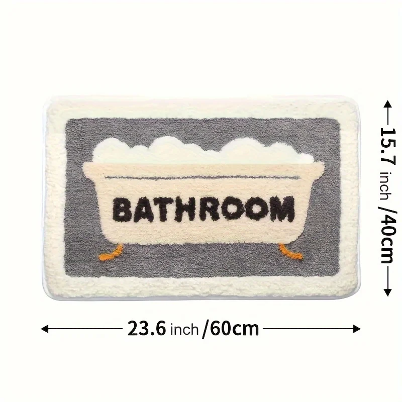 Super Thick Cartoon Bathroom Floor Mat, Super Absorbent, Fast Drying, Anti Slip, Chair Floor Mat, Entrance Carpet