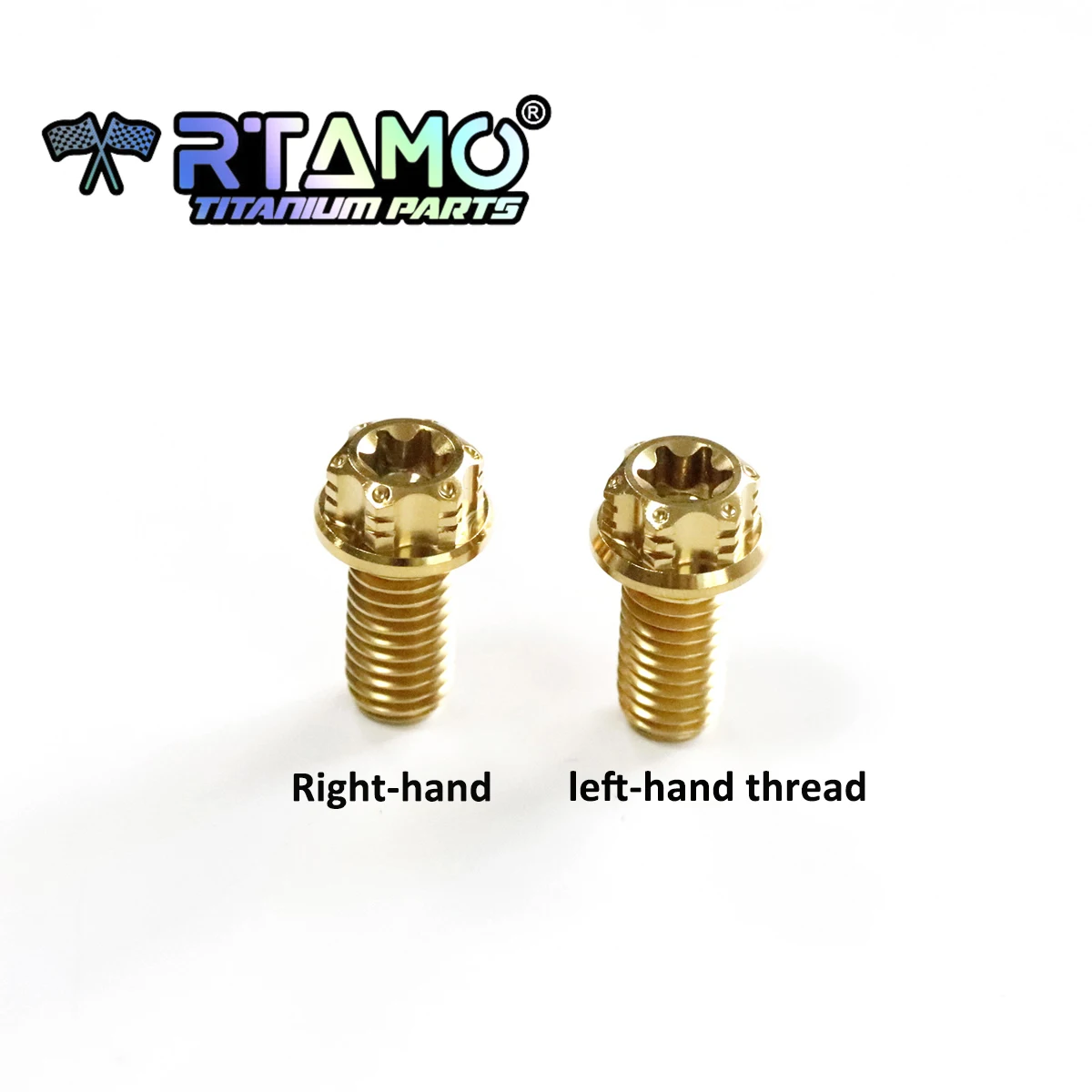 RTAMO Titanium Rearview Mirror Bolts M8X16mm Left/Right hand Thread Screws for Motorcycle Modification