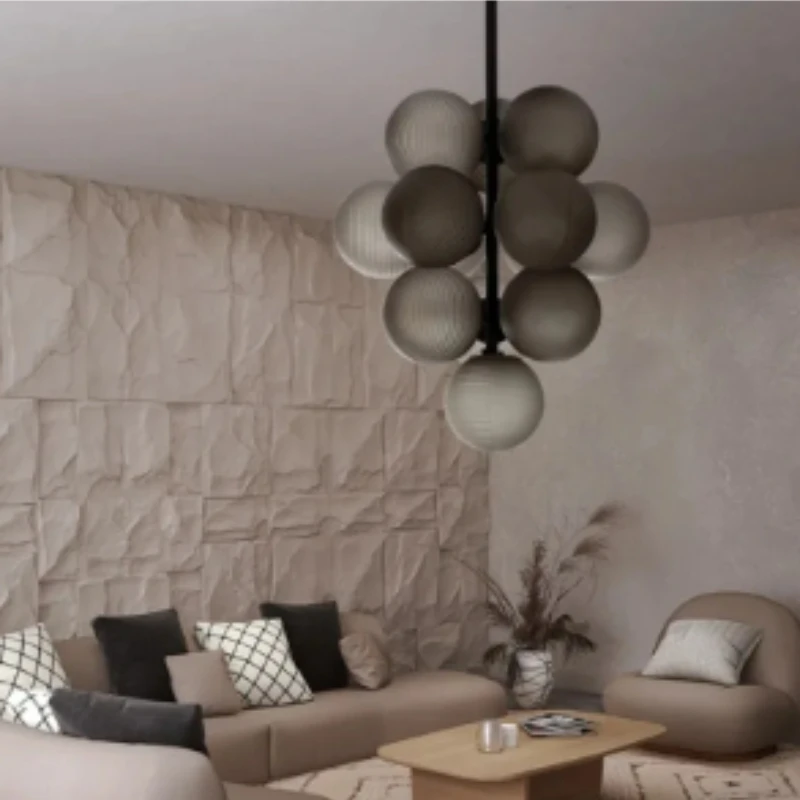 

Скандинавский подвесной светильник-шар из стекла с LED-подсветкой для спальни, простой и стильный, для декора дома, кабинета, прикроватной зоны, угла дивана, напольный светильник