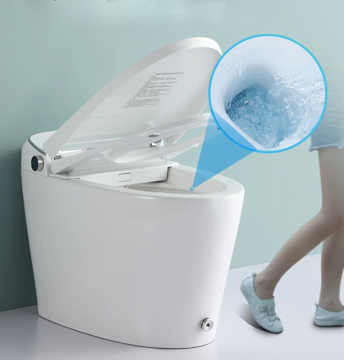 الحمام 220 فولت تجفيف الهواء الدافئ Wc ذكي صوان الاستشعار التلقائي فلاشينغ الكهربائية Tankless مرحاض ذكي