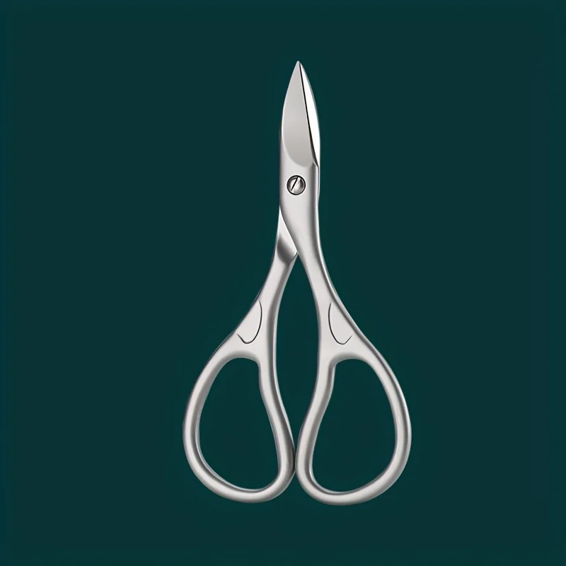 Professionelle Edelstahl-Nagelknipser mit Gebogenen Klingen - Präzisions-Trimmer für Augenbrauen, Wimpern, Maniküre & Pediküre