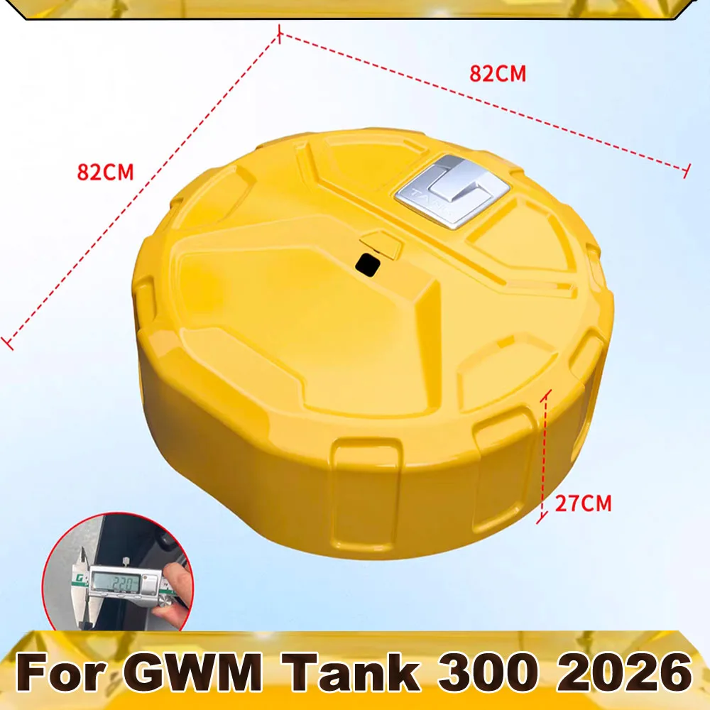 Spare Tire Cover For GWM Tank 300/L 2026 2.2MM Thick ABS Paint Waterproof Sunproof Car Spare Tire Protection Cover