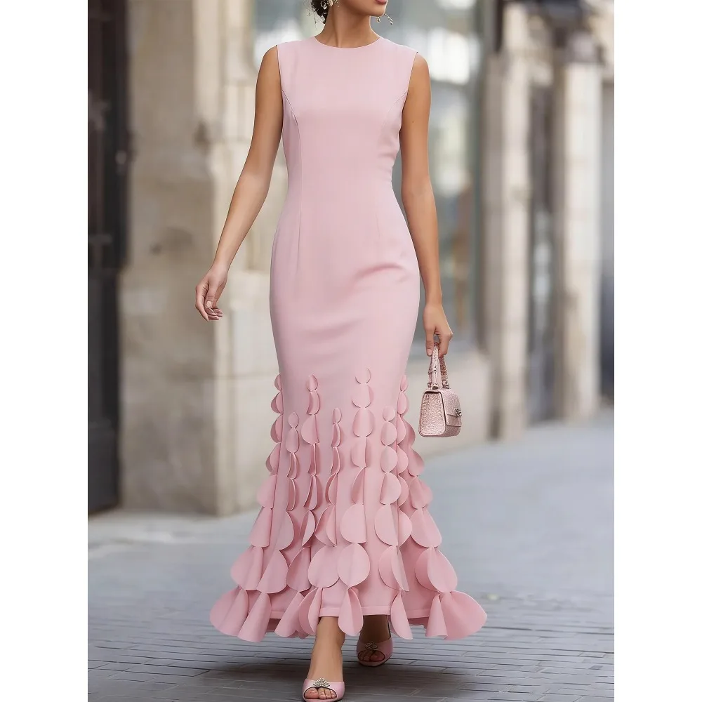 Customized Petal Hem Mother of the Birde Dresses Women Elegant Sleeveless Evening Dress Mermaid Formal Prom Party Gowns 2026