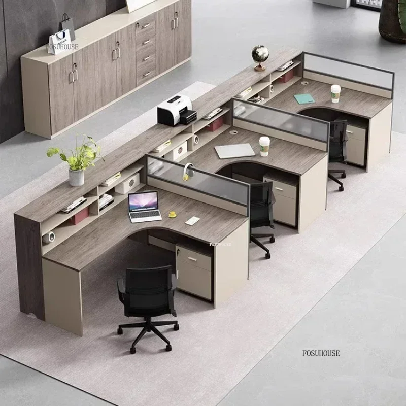 Multifunctional Boss Computer Desks Commercial Furniture Nordic Simple Staff Office Desks Creative Staff Office Desk Workbench A