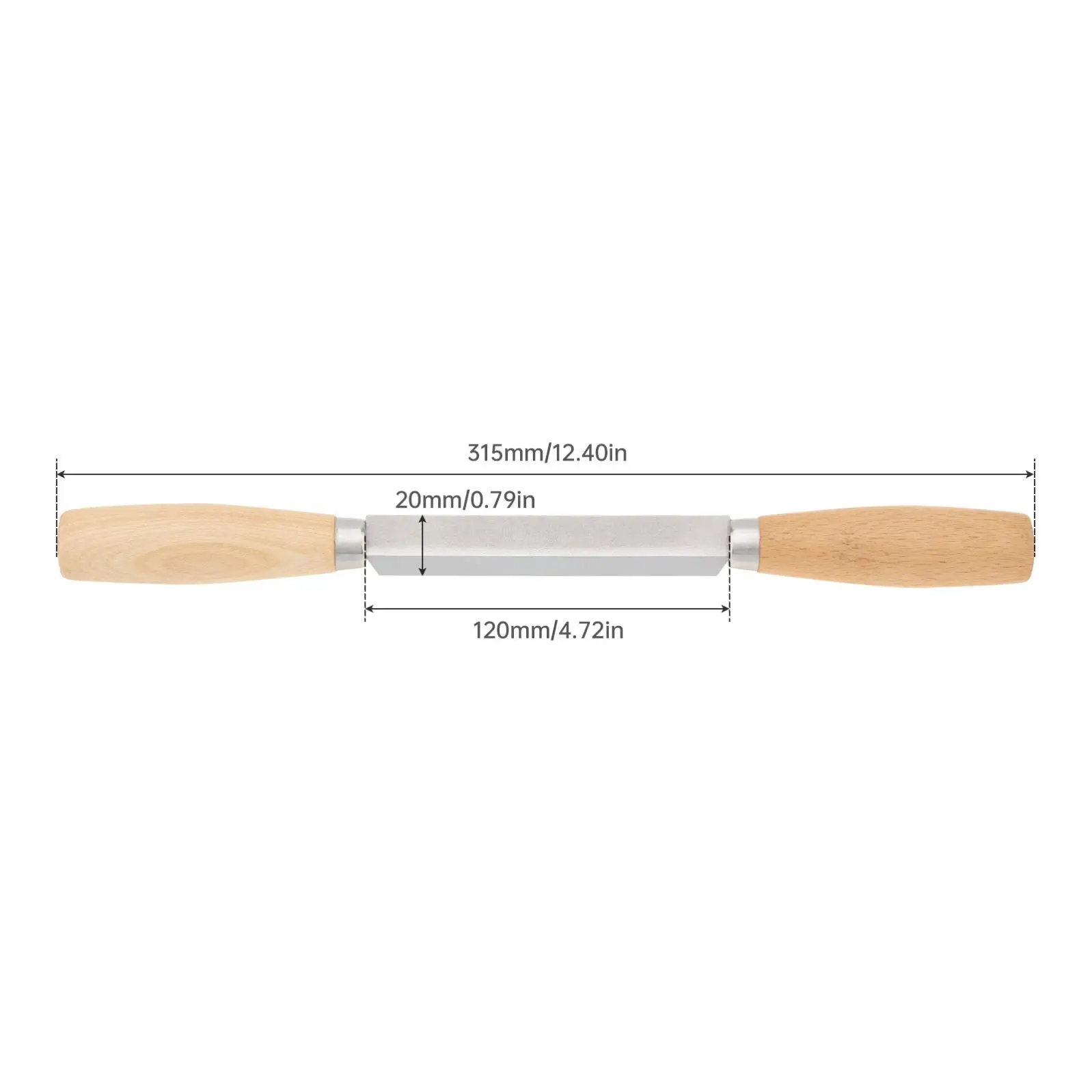 1pc Beech Wooden Handle Woodwork Hand Plane Wood Carving Curved Draw Shave Debarking Hand Tool for Polished Logs Wood  Debarking