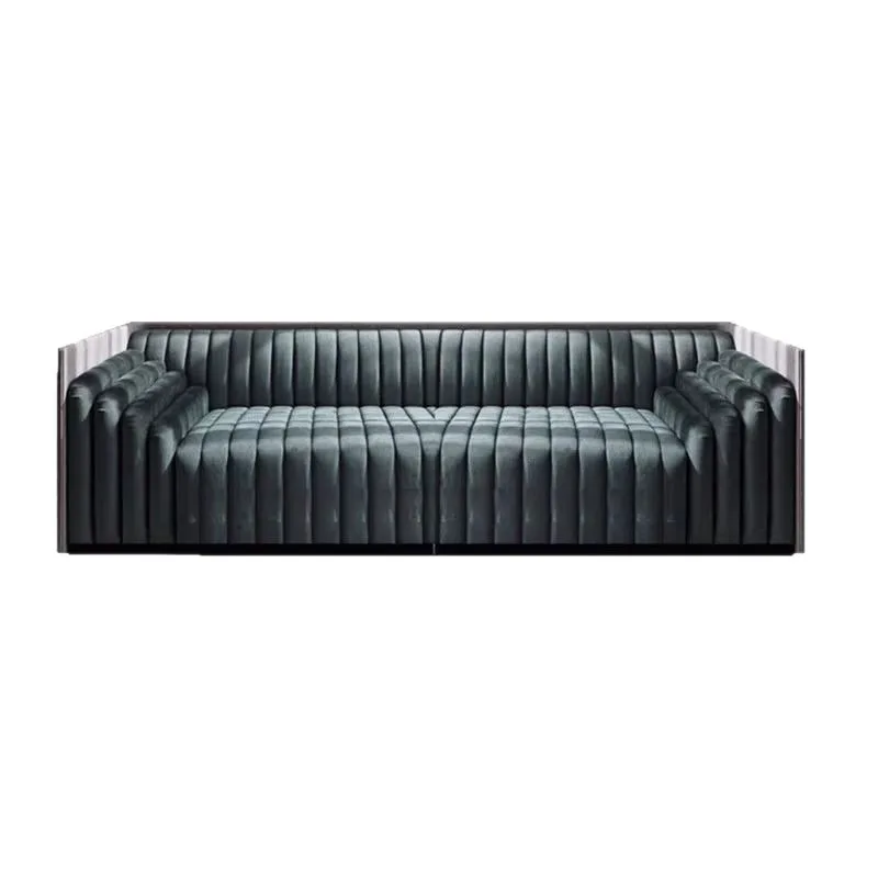 Designer sofa, living room model atmospheric special-shaped velvet fabric three people