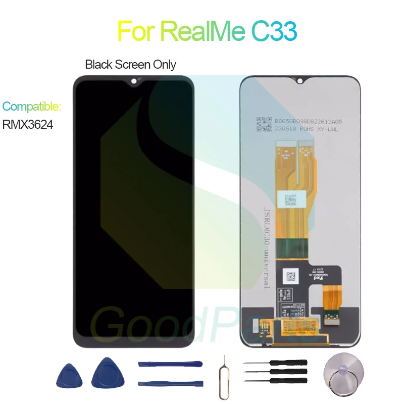 For RealMe C33 Screen Display Replacement 1600*720 RMX3624 C33 LCD Touch Digitizer