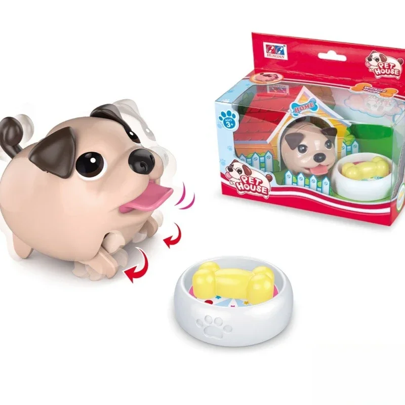 Animaux électroniques chien dessin animé Animal robotique chambre d'enfants chiot interactif marche jouer jouet tout-petits enfants cadeau d'anniversaire