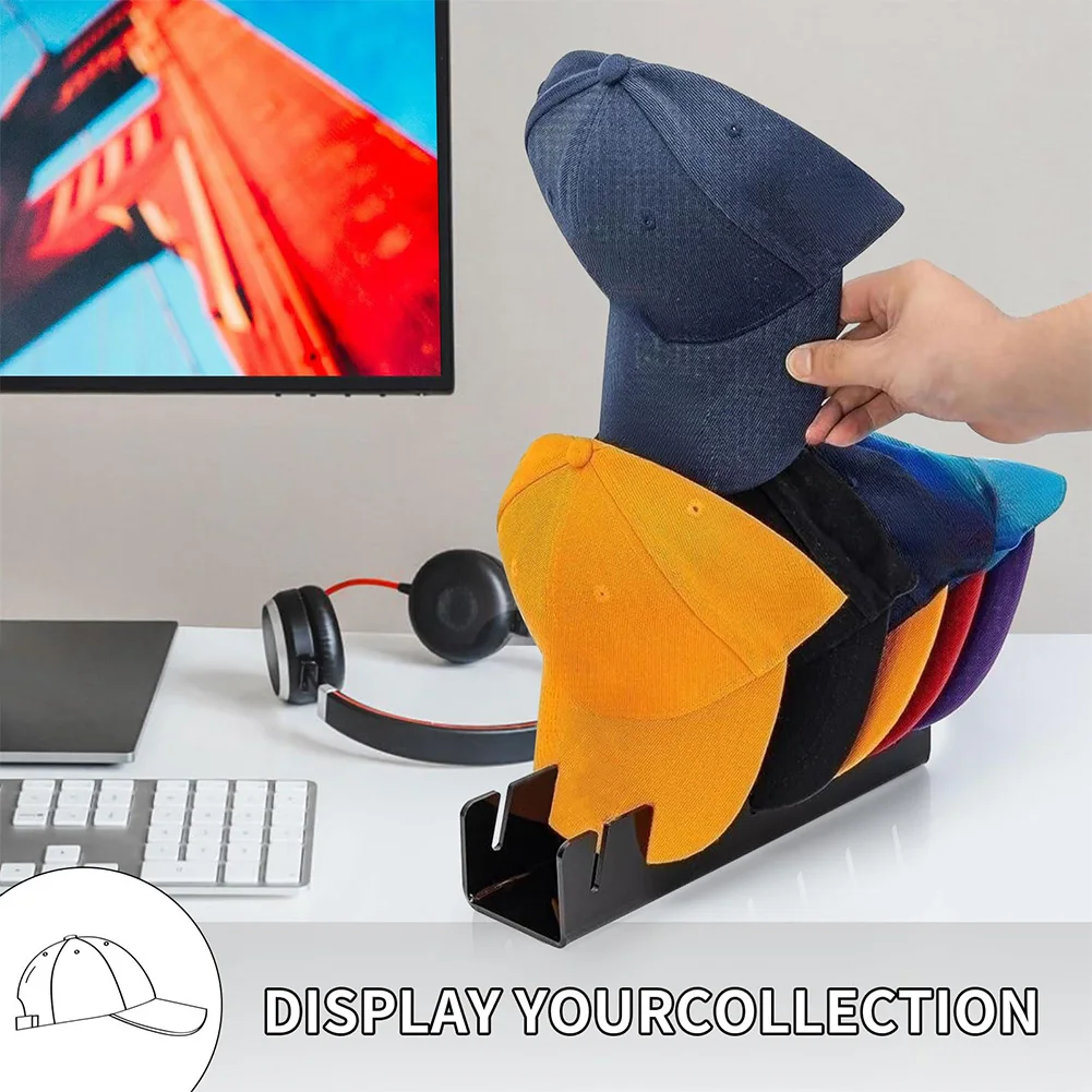 Hat Stand for Baseball Caps Acrylic Baseball Caps Display Organizer Baseball Hat Storage Organizer for Bedroom Closet Dresser