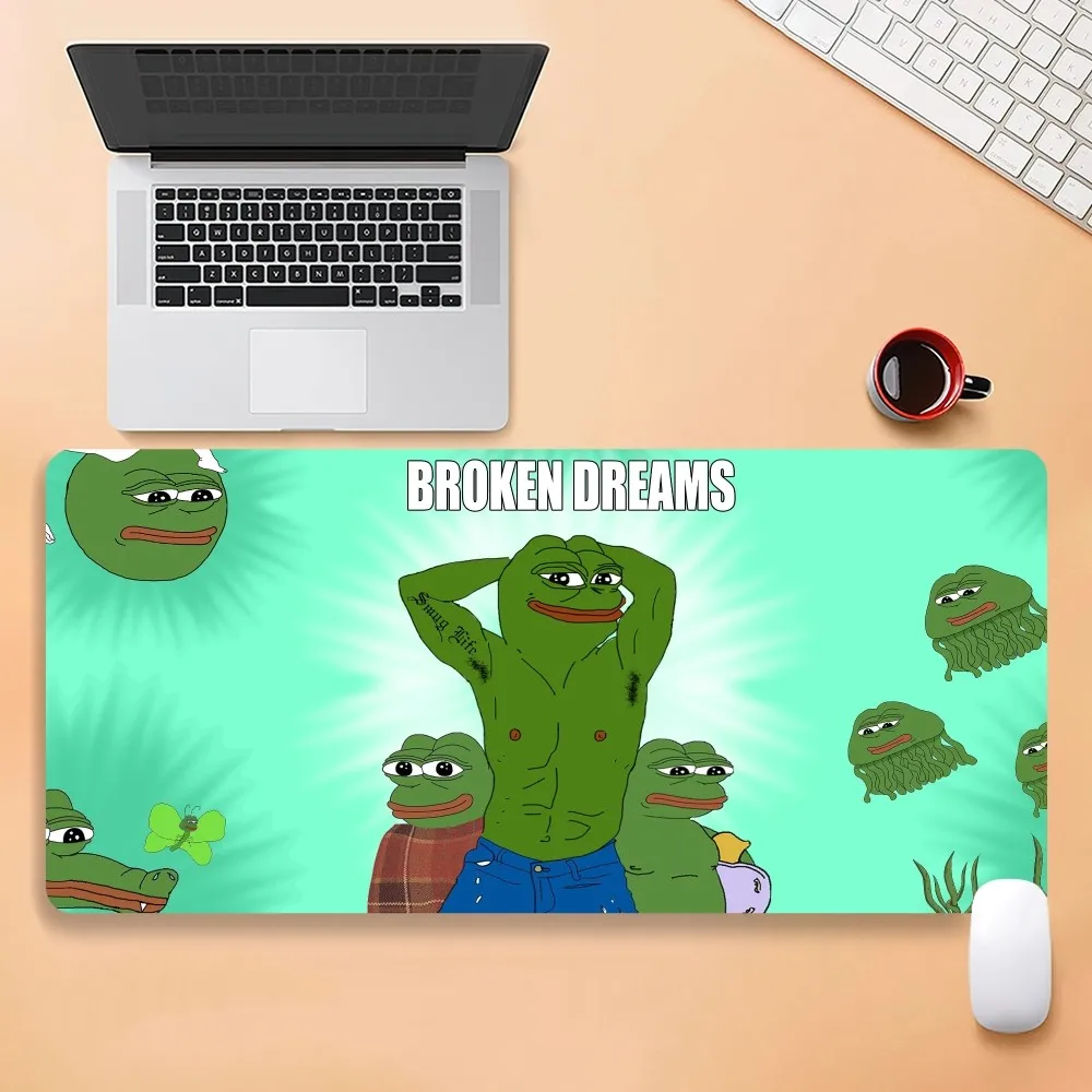 Cartoon P-Pepe Funny the F-Frog Sad Mouse Pad Office Large PC Computer Keyboard Game Rubber Big Laptop Table Desk