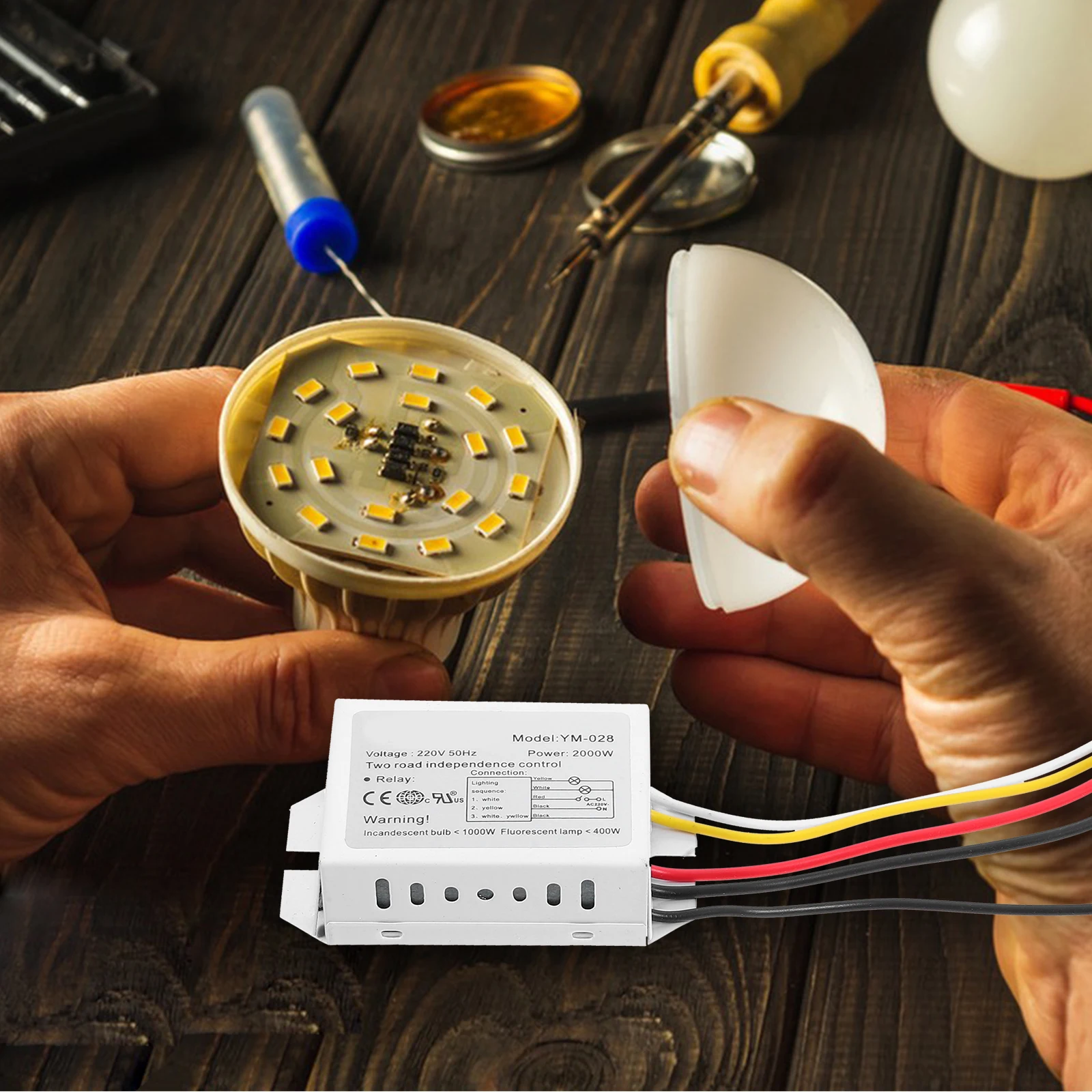 

220 V Segment Switch Digital Remote Lamp Wireless Light Control Lights Fluorescent LED