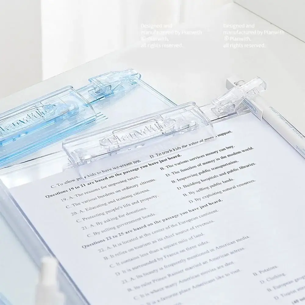 Portable Ice Writing Clipboard Durable Transparent Paper Organizer Stationary Arcylic File Folder Business