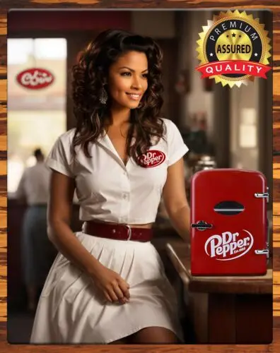 Dr. Pepper - Dr. Pepper Fridge - Metal Sign