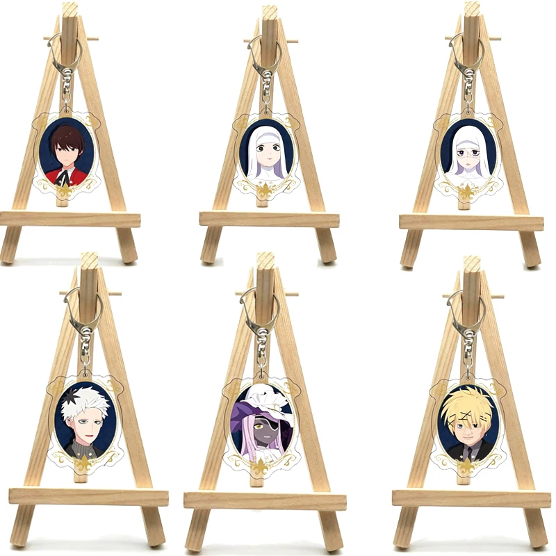 55MM Anime ‌‌The Duke of Death and His Maid Figure Alice Lendrott Victor Philip‌ Viola Cuff‌ Acrylic Keychain Cute Gifts