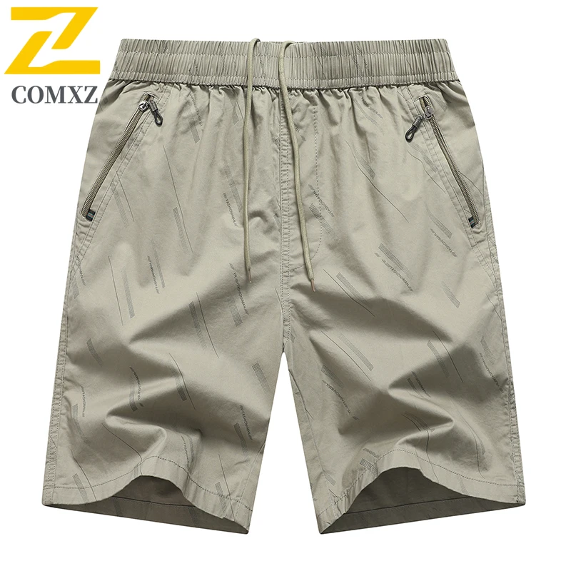 Cotton Men's Casual Pants New Trendy Printing Comfortable Lightweight Breathable Drawstring Shorts Street Commuting Loose Shorts
