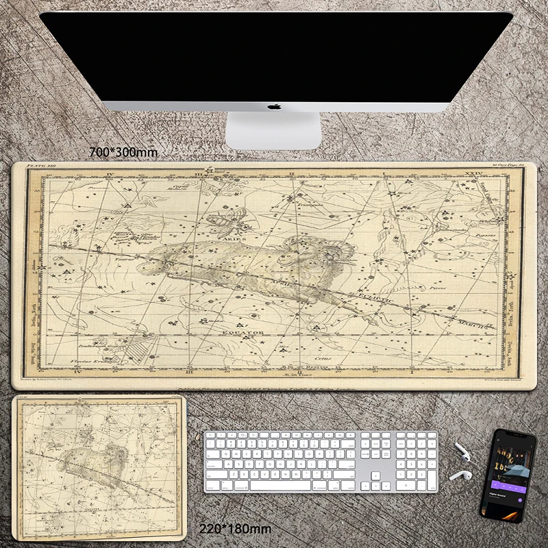 Twelve constellations Printing XL Mouse Pad，Gamer Accessory Hot Large Computer Lock Edge Keyboard Mat Strange thing Dropshipping