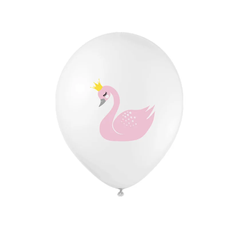 Crown Swan Latex Balloon Set, Confetti Balloon, Wedding and Birthday Party Decorations, 12inch, 10PCs