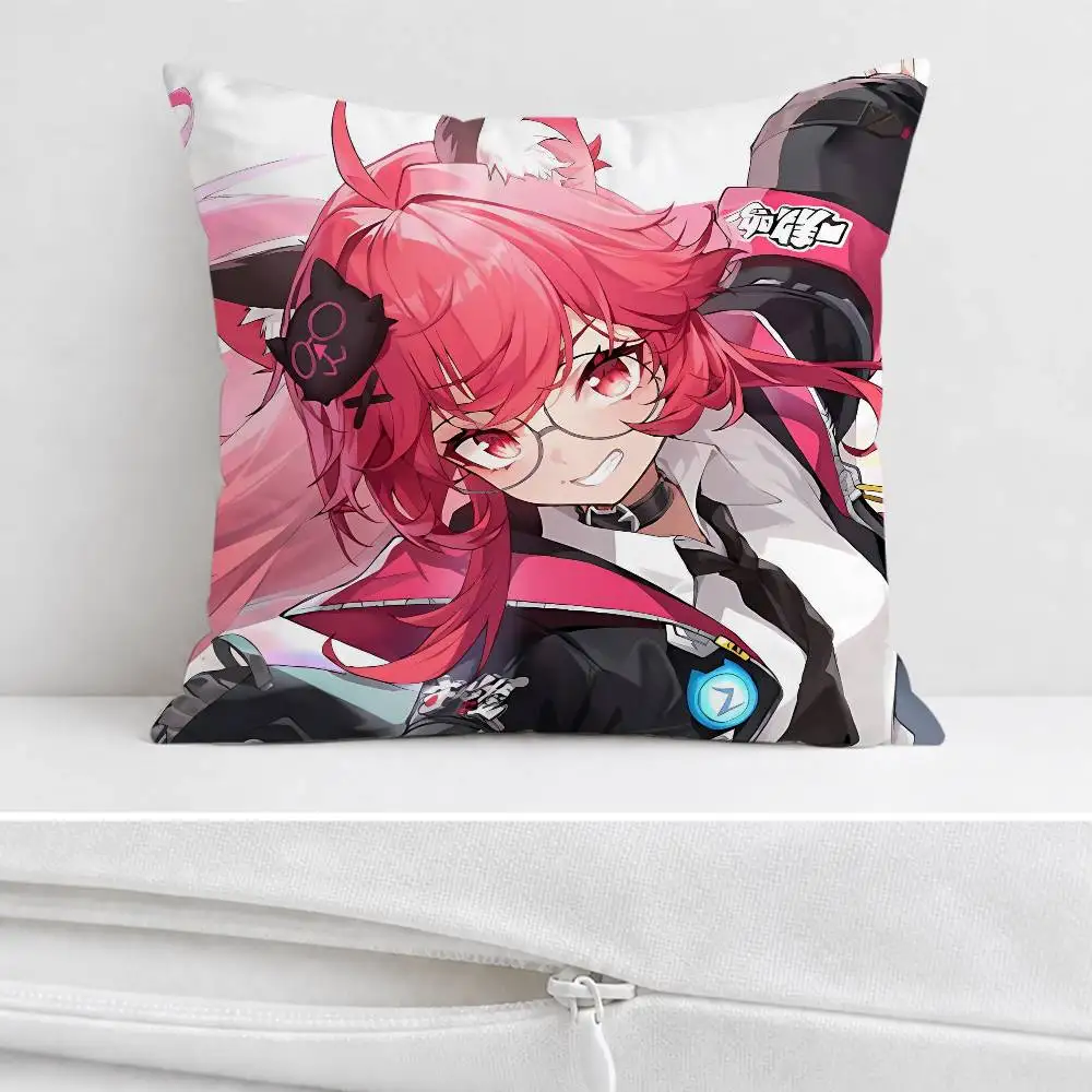 N-Neverness to Everness Nanally Double-sided Printed Square Decorative Cushion Cover for Sofa Living Room Home Decor