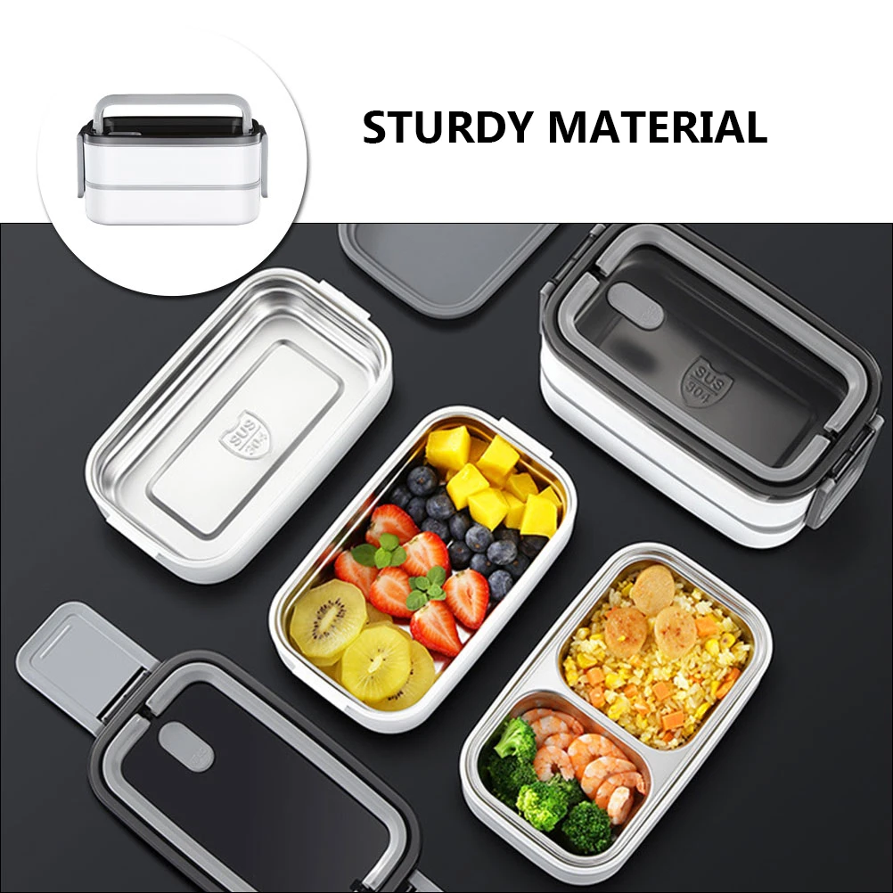 

1pc Thermal Lunch Box Food Storage Stainless Steel Portable Bento Container for School Office Picnic Lightweight Durability
