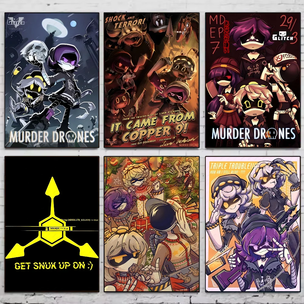 M-القتل D-طائرات بدون طيار الضمان ل القبض على المشارك ملصقات الفن جداريات حائطية ديكور لعبة غرفة ديكور الهدايا Kawaii HD اللوحة سيارات القط