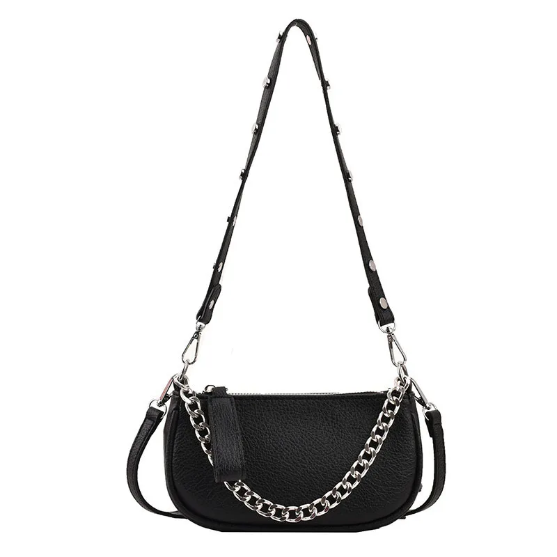 High Quality Retro Small Bag 2023 New Women's Bag Luxury Crossbody Bag Popular Rivet Single Shoulder Underarm Bag Wallet Handbag