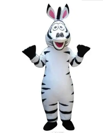 Costume de mascotte de zèbre de Noël d'Halloween adulte, robe de paupières en peluche, costume de dessin animé, nouveau