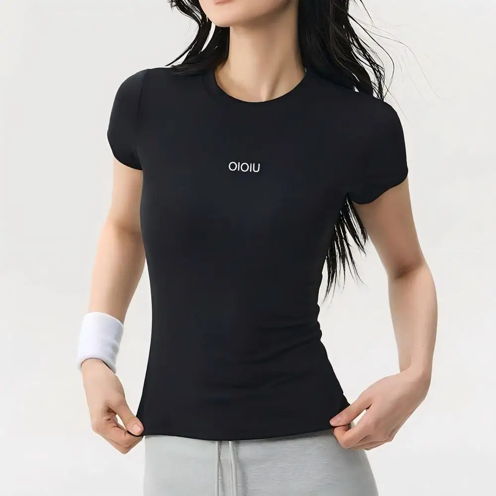 2026 New Model Fitness Short-Sleeved Women's Stretchable Quick-Drying Pilates Training Shirt Yoga T-shirt Sports Top