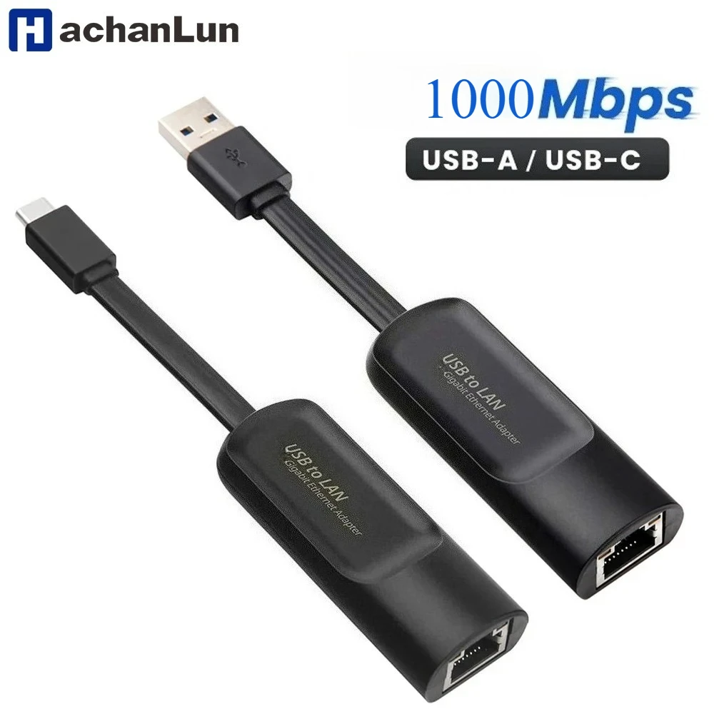 

1000Mbps Ethernet Adapter 2.5G Type C USB 3.0 to RJ45 Network Card Wired Ethernet Gigabit Adapter Lan Card Hub for MacBook iPad