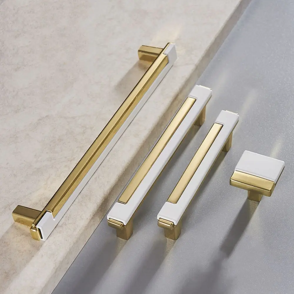Gold Chrome Modern Wardrobe Kitchen Home Improvement Furniture Hardware Drawer Handles Cabinet Knobs Door Pulls