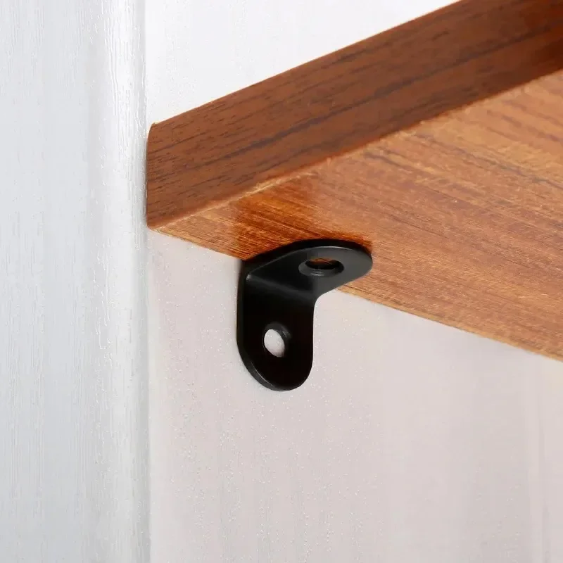 10 Pieces L bracket Straight Angle support, joint right Angle, black 90 degree shelf support, shelves, wooden boxes, furniture