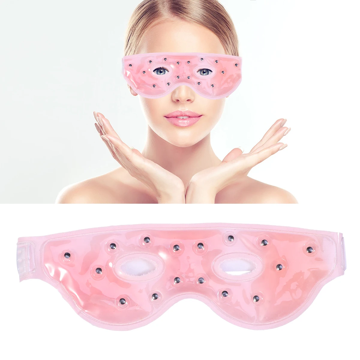 

1 шт., горячая и холодная маска для глаз, бусины, расслабляющая маска с повязкой на глаза для путешествий, сна, против усталости, успокаивающая