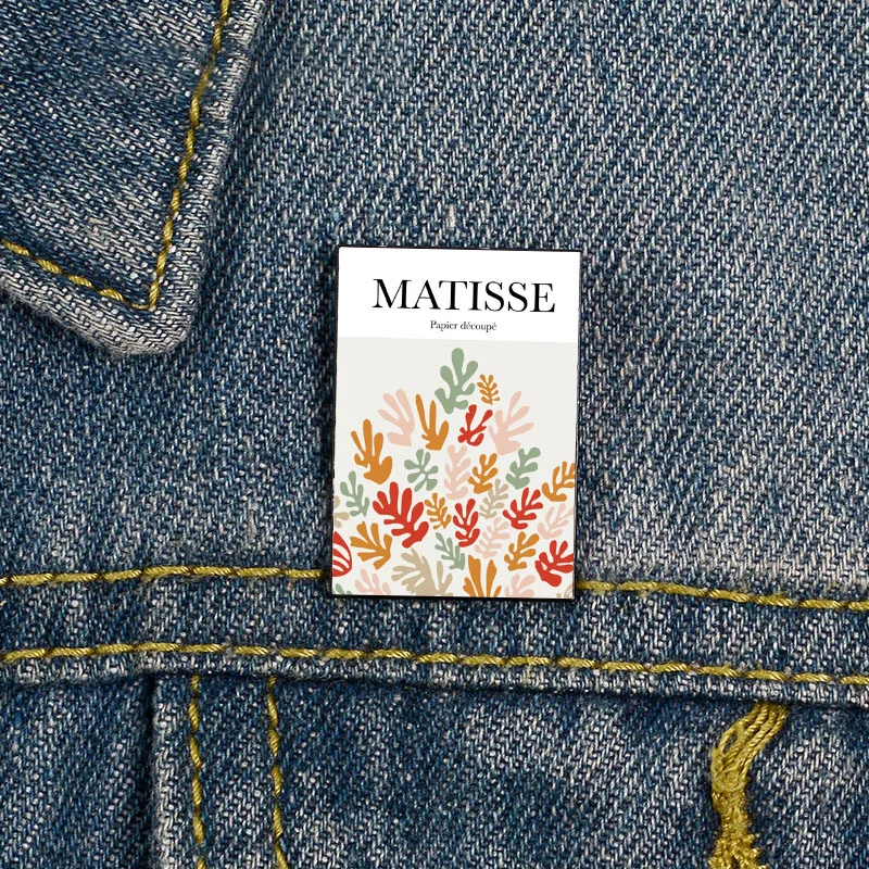 Fashion Matisse Lemons against Pink Background vintage Brooches Shirt Lapel teacher Bag Cute Badge Cartoon pins for Lover Girl