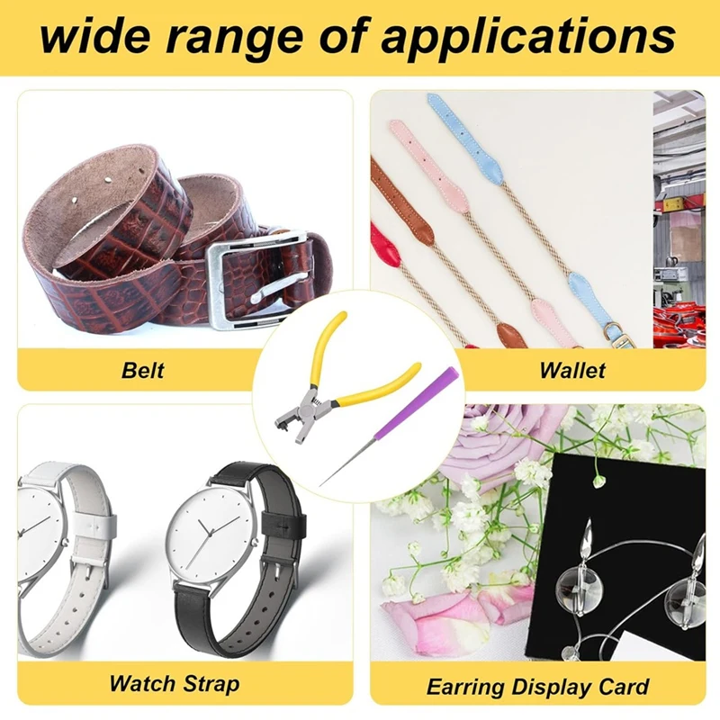 MAKE-2Pcs นาฬิกาหนัง Hole Punch Plier,2.0 มม.เข็มขัดเจาะรูสําหรับเข็มขัดหนัง Punch TOOL, สําหรับ DIY CRAFT รองเท้าผ้า