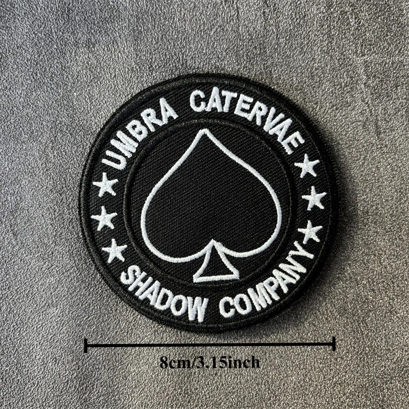 Parche táctico bordado chevron UMBRA CATERVAE-SHADOW con velcro - imagen 2