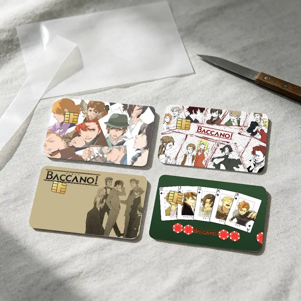 Anime B-Baccano Card Stickers for Bank Access Protective Waterproof Film Cover Sticker Surprise Gift