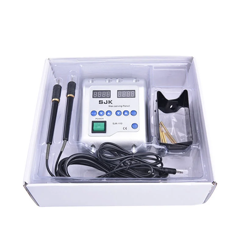 Electric Waxer Wax Knife Carving Machine with 6 Wax Tips + 2 Wax Carving Pens Dental Lab Equipment