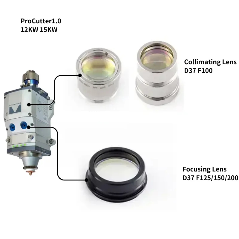 

Raysoar P0595-70900 Collimating Lens Focusing Lens Assembly For Precitec Procutter1.0 12KW 15KW Cutting Head