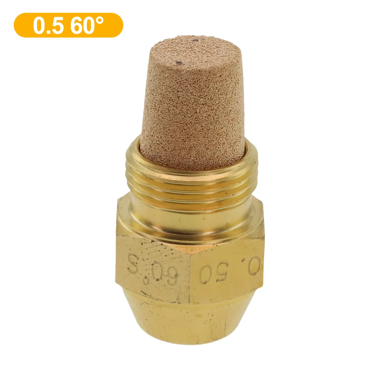 60 Degree Oil Nozzle for Boiler Burners and Diesel Injectors Brass Body with Stainless Steel Parts for Precision Performance