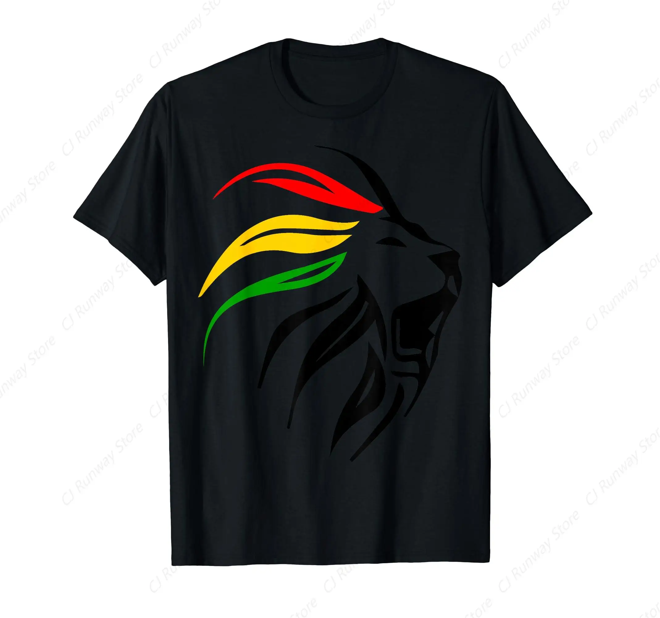 Reggae Rasta Colors Red Green Yellow Jamaica T-Shirt Men Women High Quality Oversized Tee Shirt Streetwear